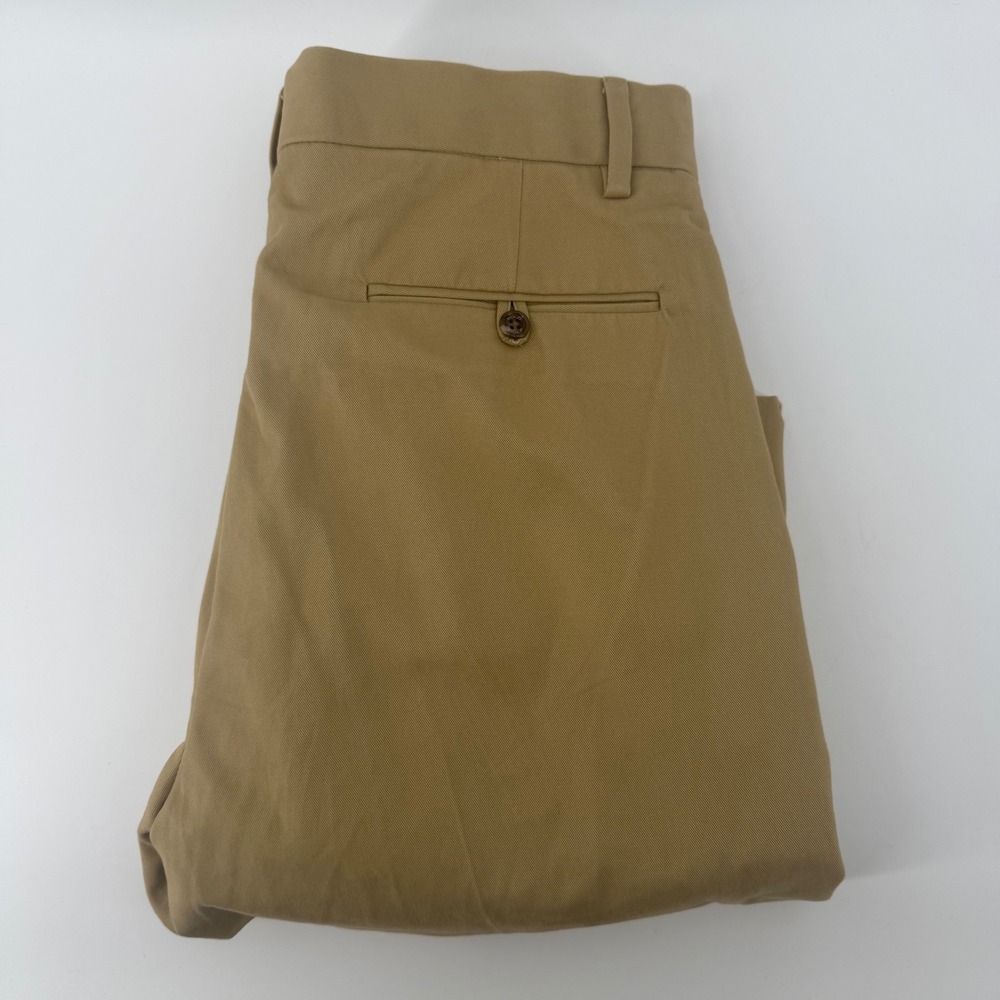 Polo Golf Ralph Lauren Men's Khaki Flat Front Chino Pants 32x32 Stretch Twill